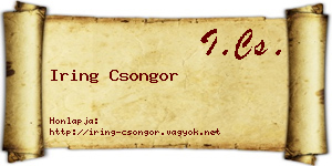 Iring Csongor névjegykártya