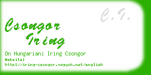 csongor iring business card